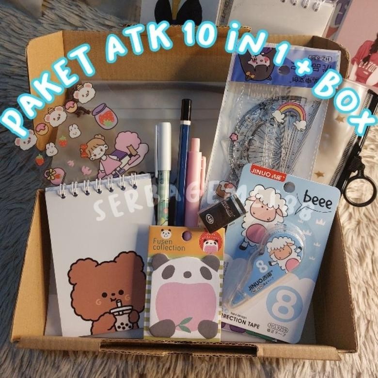 

SERBAGEMES88 - SET ALAT TULIS 10 IN 1 LENGKAP / STATIONERY UNTUK HADIAH / HAMPERS KADO GIFT / PAKET ALAT TULIS / ALAT TULIS PAKET / SEKOLAH / STATIONERY SET AESTHETIC COD