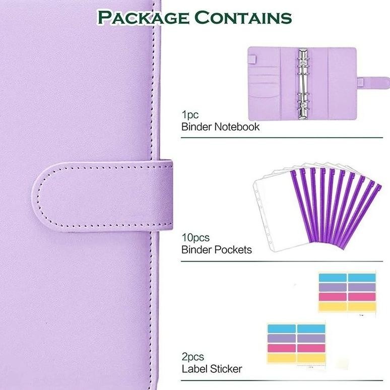 

et-12 SET LENGKAP Hemat Murah Binder A6 - 6 Ring Budgeting Planner Nabung Value Pack Murah Hemat
