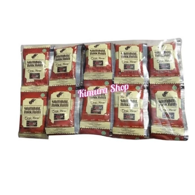 

fs-6 NAKNAN 1 Pack isi 50 Pcs Sambal Bawang Nak Nan Sachet Pedas Level 3 Sambel Hemat