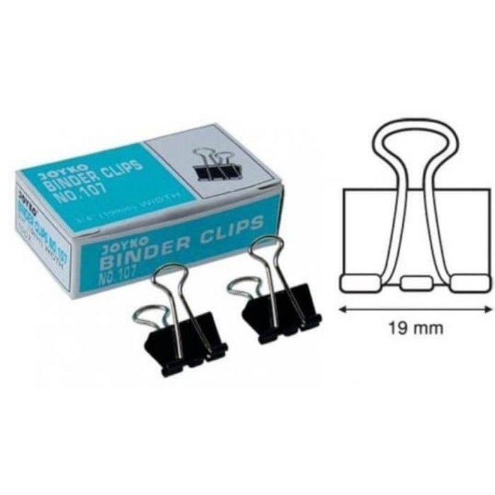 

Binder Clips Joyko No.107 Penjepit Kertas Merek Joyko Harga Satu Gros K01