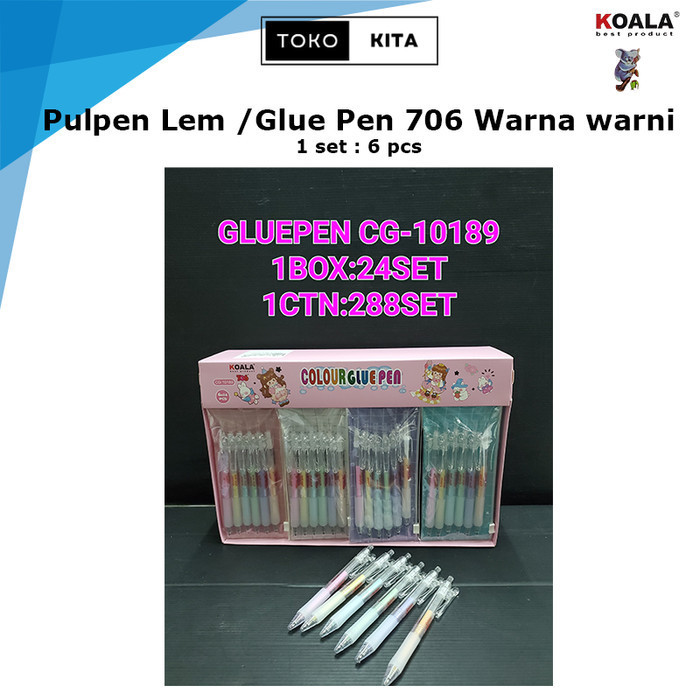 

Pulpen Lem Warna Warni / Colour Glue Pen 706 K01