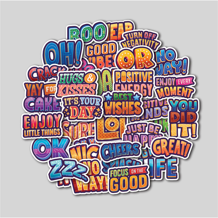 

STICKER PACK COOL LETTERING STICKER TUMBLER STIKER LAPTOP KOPER HELM K01