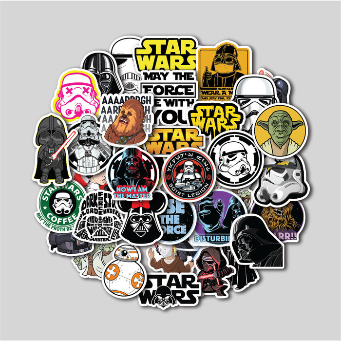 

STICKER PACK STAR WARS STICKER TUMBLER STIKER LAPTOP KOPER HELM K01