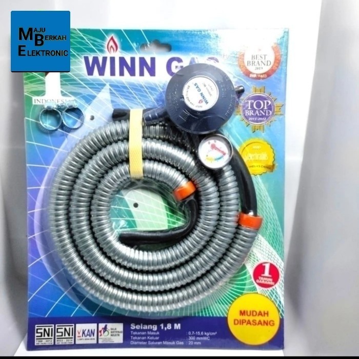 SELANG REGULATOR WIN GAS KEPALA METER DAN SELANG REGULATOR AJA