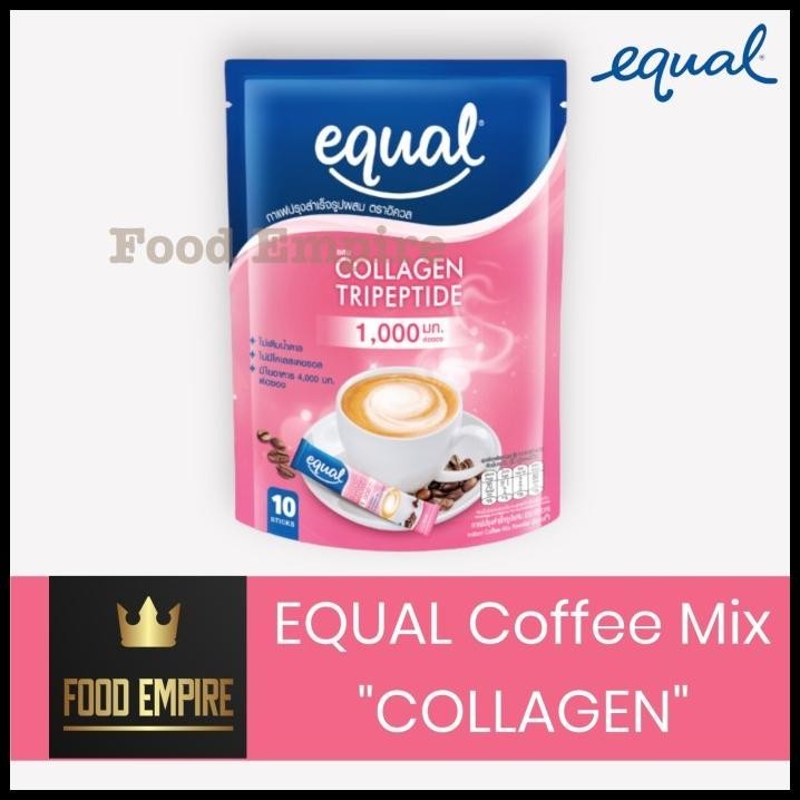 

Equal Collagen | No Sugar Instant Coffee Mix Powder | Kopi Kolagen