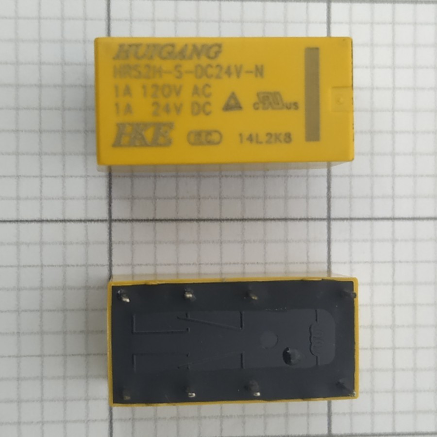 Relay 8pin 24V / Relay 8 pin 24V - 1A HKE Kuning