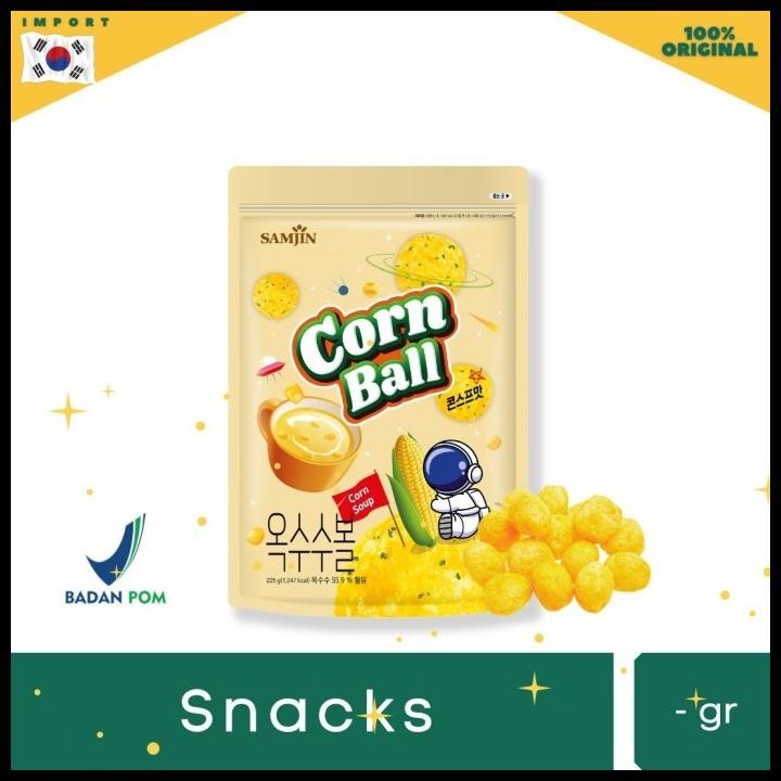 

Samjin Corn Ball Snack - Camilan Bola Jagung Khas Korea