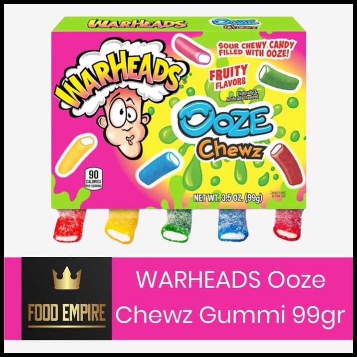 

Warheads Ooze Chewz Fruity Flavors 3.5 Oz | Sour Chewy Candy 99 Gram