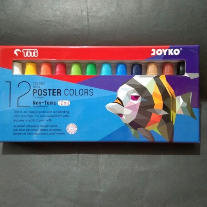 

CAT POSTER/POSTER COLOR COLOUR JOYKO TITI 12 WARNA 10 ML POC-10 ML-12 K01