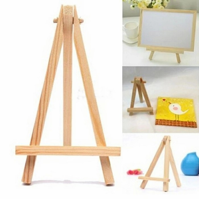 

Wooden Easel Tripod Stand Kayu Kanvas Lukis 50cm K01