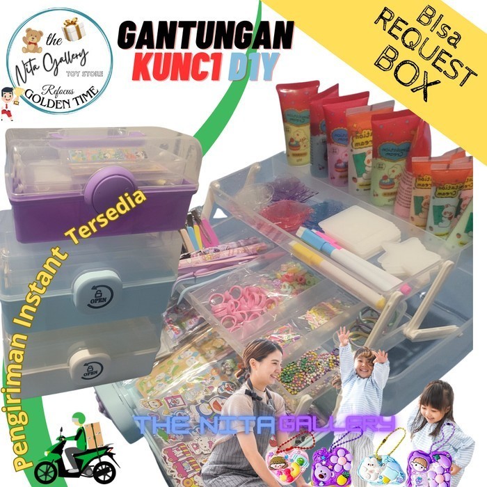 

505Pcs Gantungan Kunci Akrilik Set Artu Stiker Mainan Anak Perempuan -