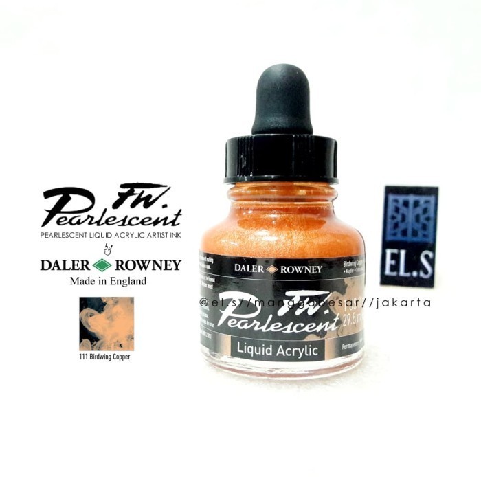 

Ready Daler Rowney FW Pearlescent Acrylic Birdwing Copper