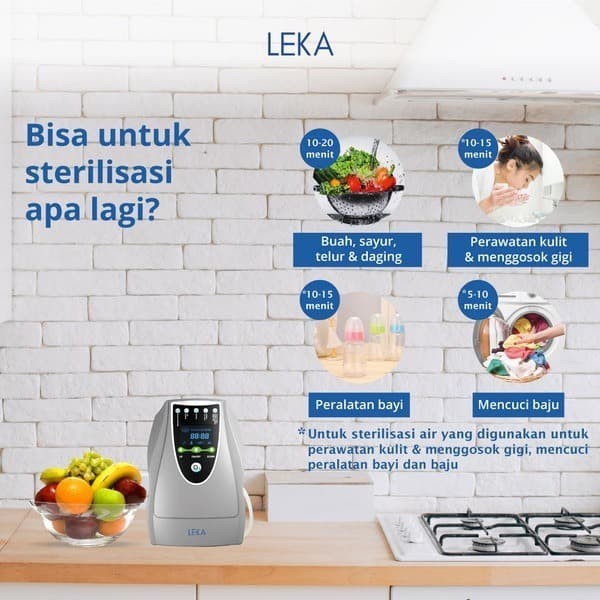 LEKA OZ3000 Food Sterilizer Ozone Fruit Vegetable Wash Cuci Buah Sayur