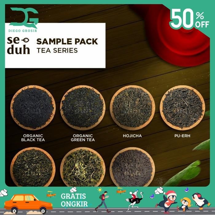 

SAMPLE PACK TEA SERIES A - GREEN TEA HOJICHA BLACK TEA PU ERH OOLONG KUALITAS PRODUK TERBAIK