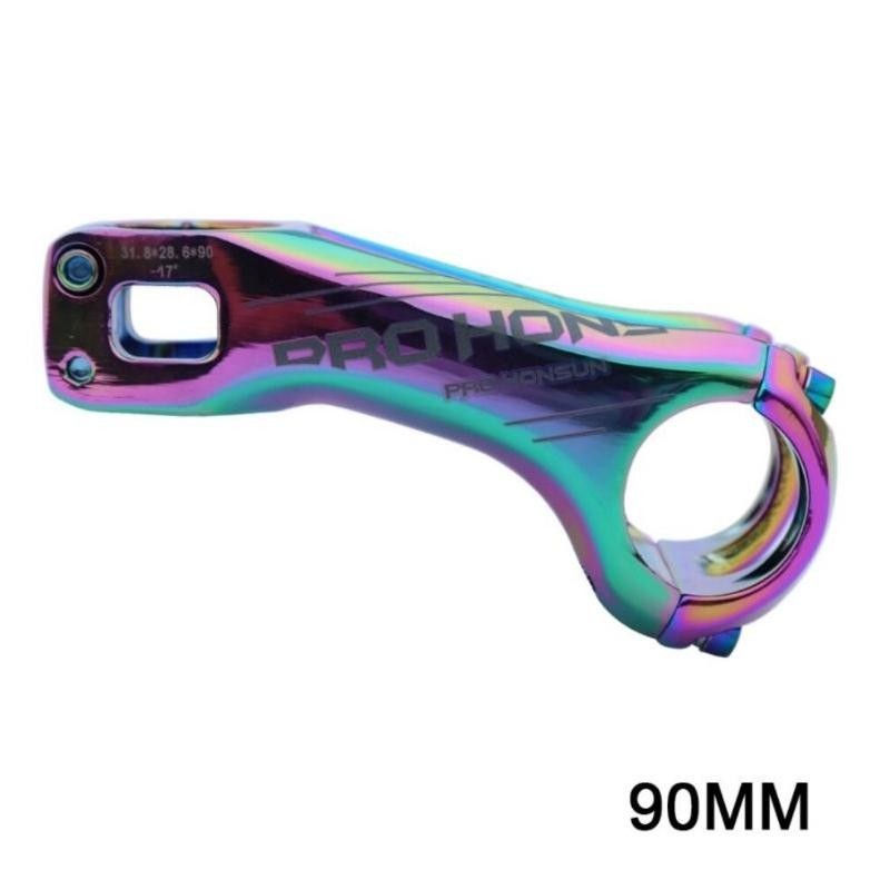 Premium Honsun Pro Stem 31.8 mm 9 CM 17 Derajat Stem Handlebar Sepeda Rainbow