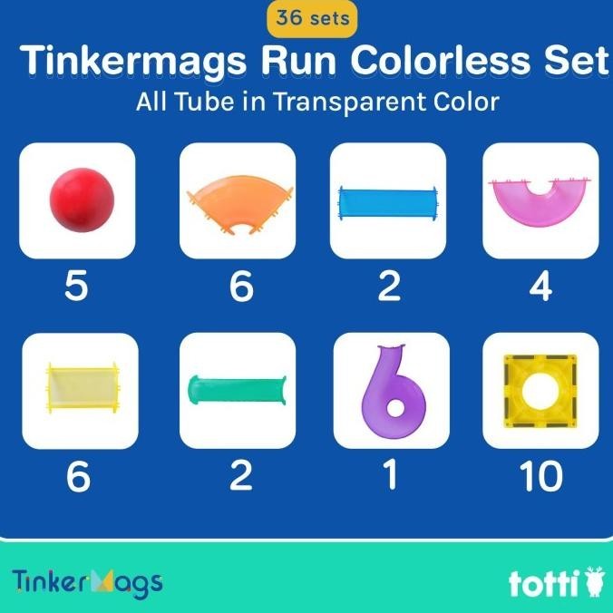 Tinkermags Ball Run Magnetic/Magnetic Ball Run Expansion/Marble Run