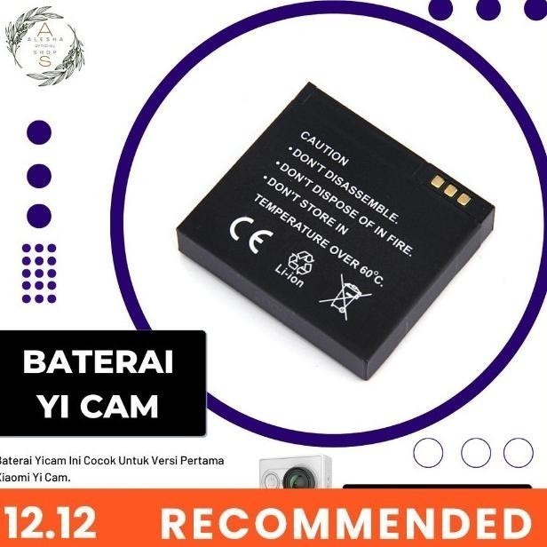Promo Baterai Yi Cam / Batre Yicam / Battery Xiaomi Yi Action Camera Terlaris