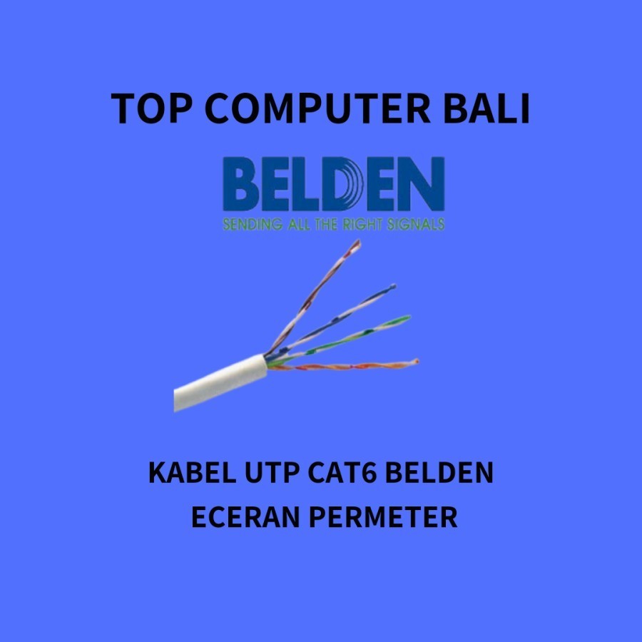 KABEL LAN UTP CAT 6 BELDEN ORIGINAL ECERAN / 1 METER