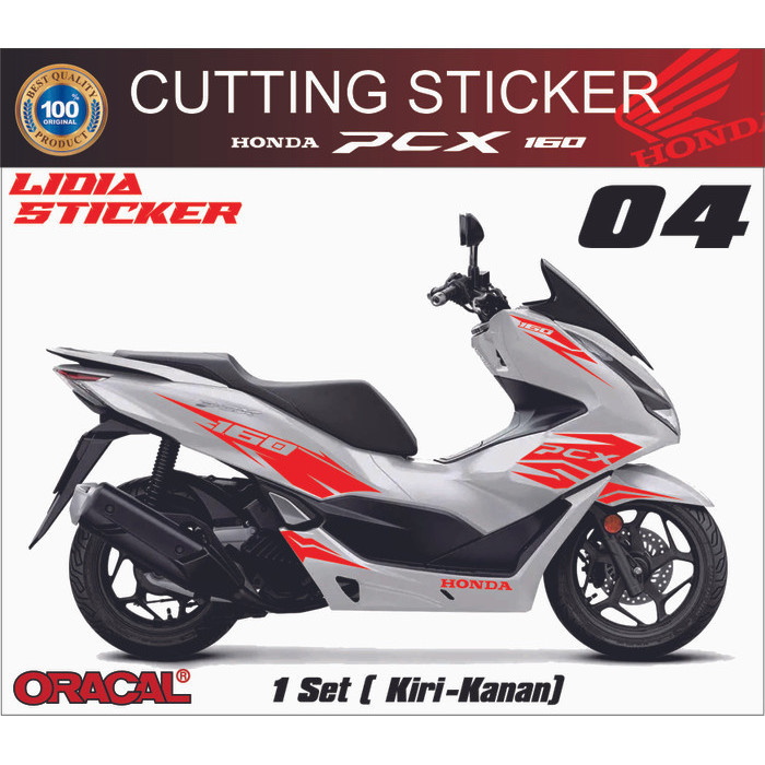 Cutting Sticker Pcx 160 Putih Striping Pcx