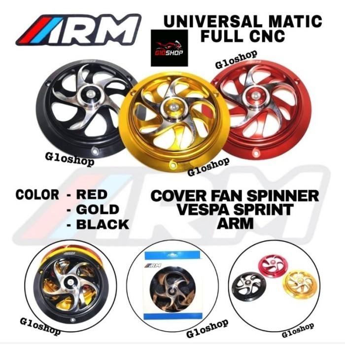Cover Spinner Fan Kipas Cnc Arm Motor Vespa Sprint