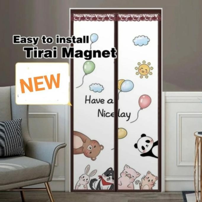 Tirai Pintu Magnet PVC khusus ruang AC bahan tebal '