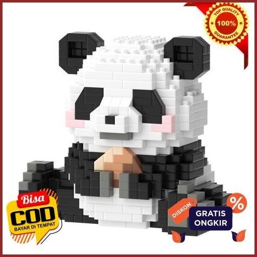 Cuci Gudang Mainan Anak Perempuan Brick Panda 3D Puzzle Block Susun Edukasi Mainan Mainan Anak Anak 
