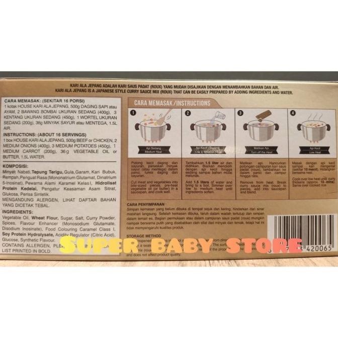 

READY STOCK HOUSE JAPANESE CURRY ROUX- BUMBU KARI ALA JEPANG HALAL- 300 G !!!!!