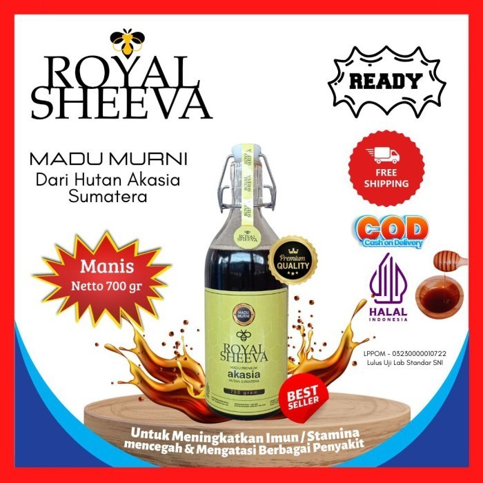 

Ready madu murni royal sheeva halal madu hutan akasia sumatera lulus uji lab