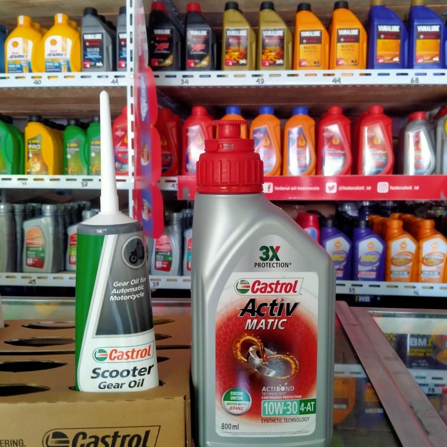 paket oli castrol activ matic + oli gardan gear castrol