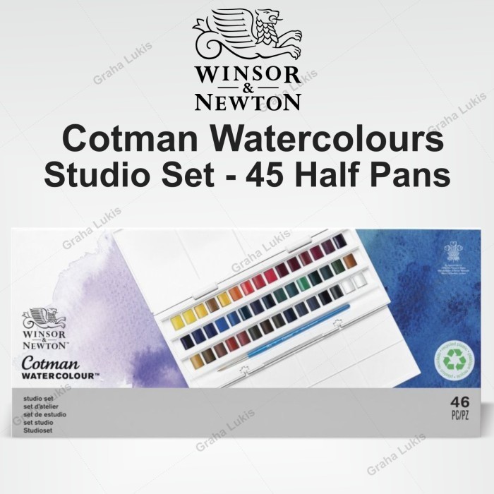 

WINSOR & NEWTON COTMAN WATERCOLOURS STUDIO SET - 45 HALF PANS