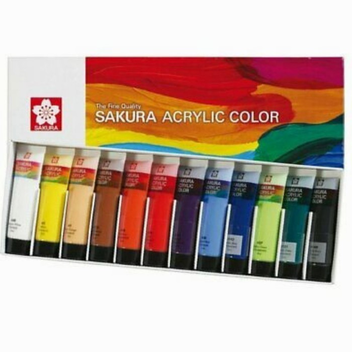 

SAKURA ACRYLIC COLOUR SET 12 - CAT AKRILIK SAKURA