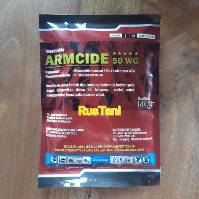 Insektisida ARMCIDE 50WG 50Gr Bahan aktif : Emamectin 10% + Lufenuron