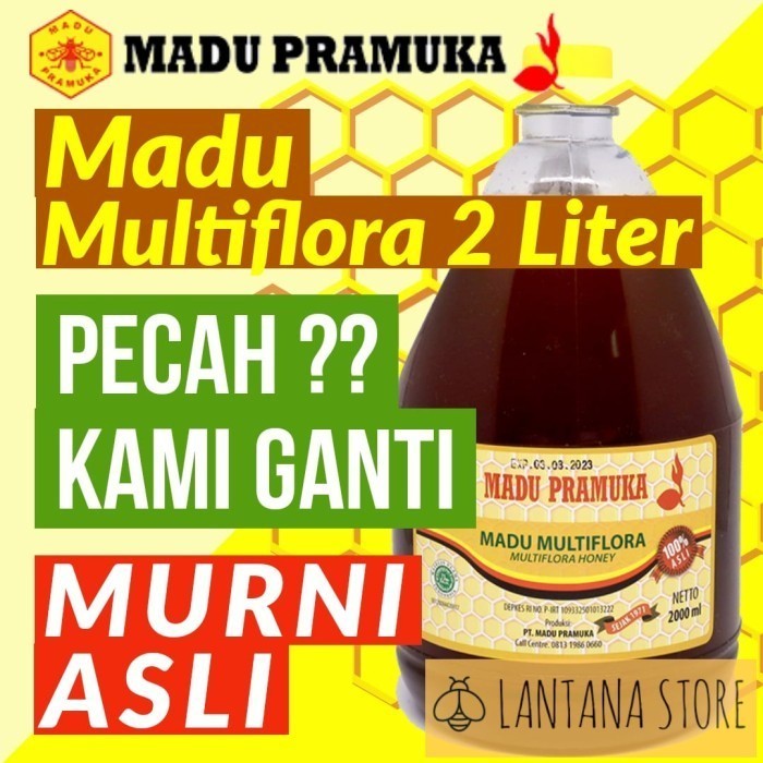 

MADU PRAMUKA MULTIFLORA 2 LITER / 2000 ML RAW HONEY MENTAH ASLI sale