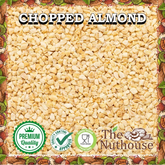 

1kg Almond Blanched Chopped Diced RAW / Kacang Almonds Cacah Mentah