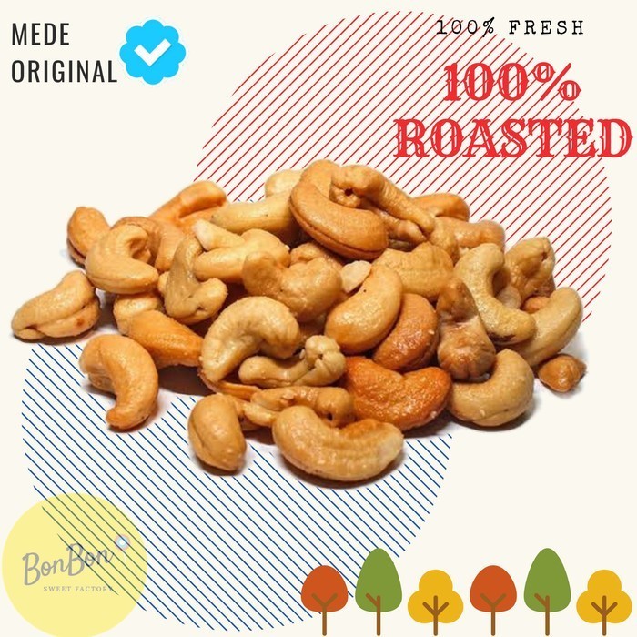 

Kacang Mede Panggang Original Asin Bawang / Mete Oven Roasted 500 Gram