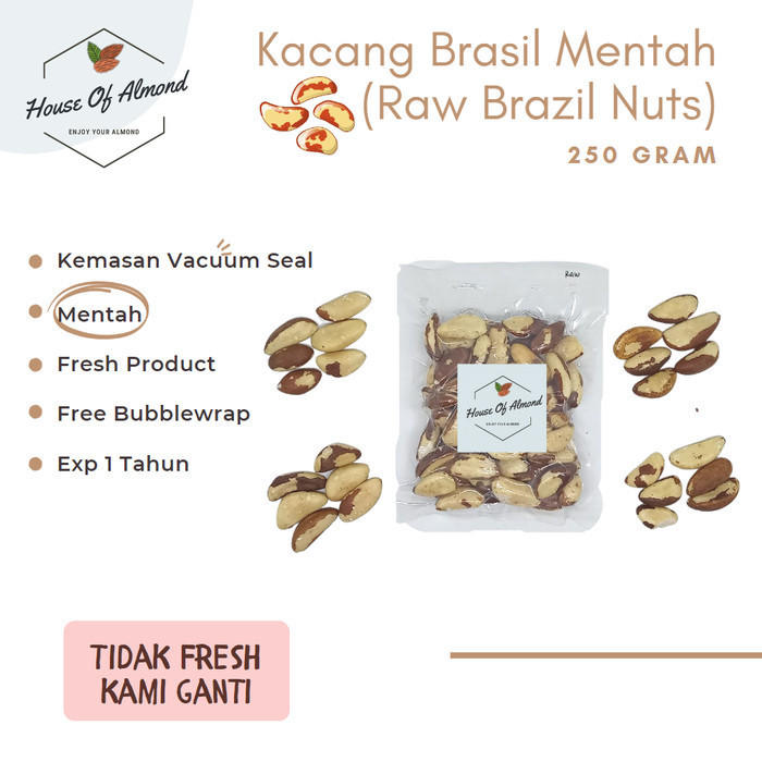 

Kacang Brasil Mentah (Raw Brazil Nuts / Raw Brazilian Nuts) 250gr