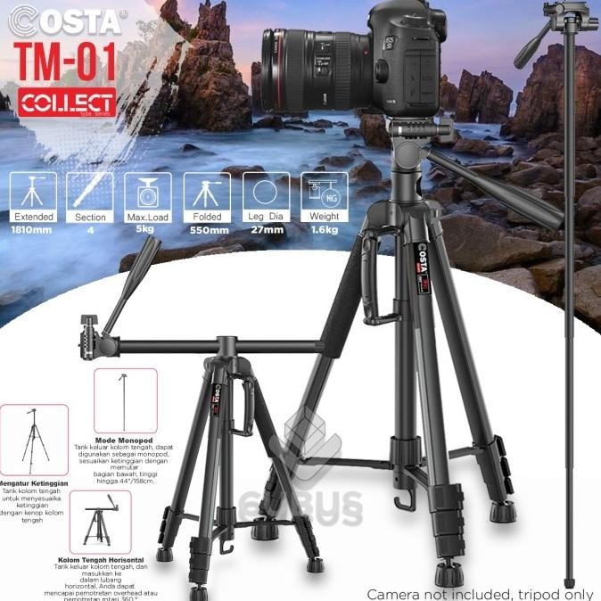 COSTA COLLECT TM-01 Tripod Monopod Overhead Aluminium Alloy DSLR Video