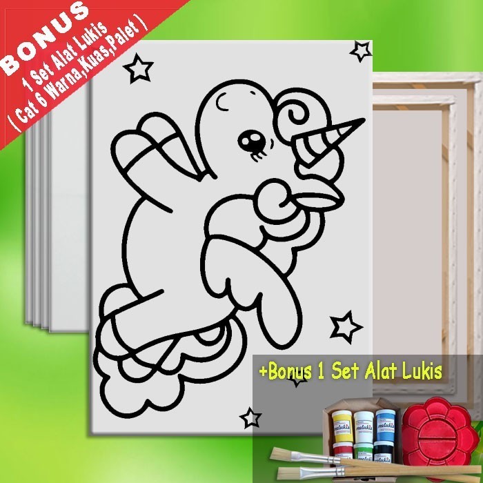 

KANVAS LUKIS MELUKIS KARAKTER FLYING UNICORN