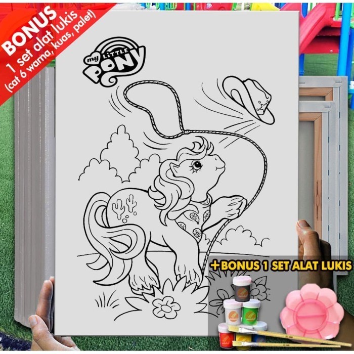

KANVAS LUKIS ANAK MAINAN PONY 30X40CM MEL1108