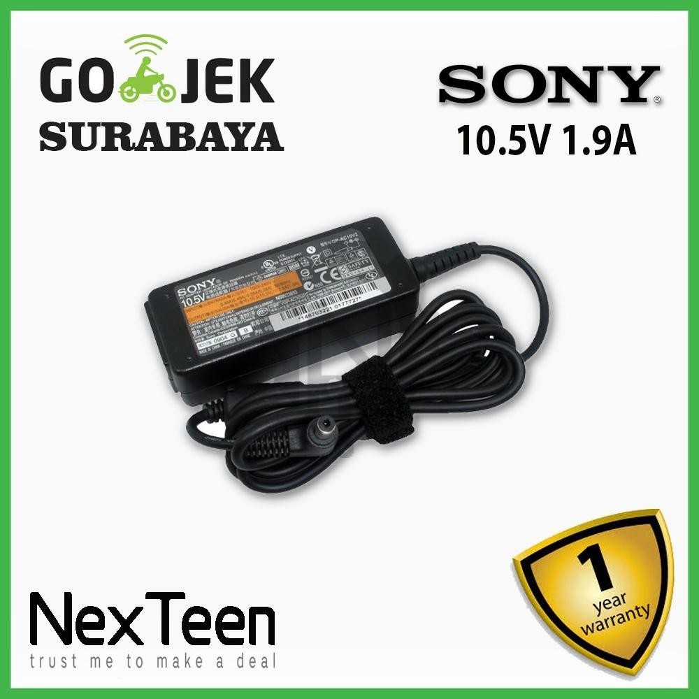 {DISKON} CHARGER SONY VAIO 10.5V 1.9A ORIGINAL GARNSI 1 TAHUN ADAPTOR SONY VAIO