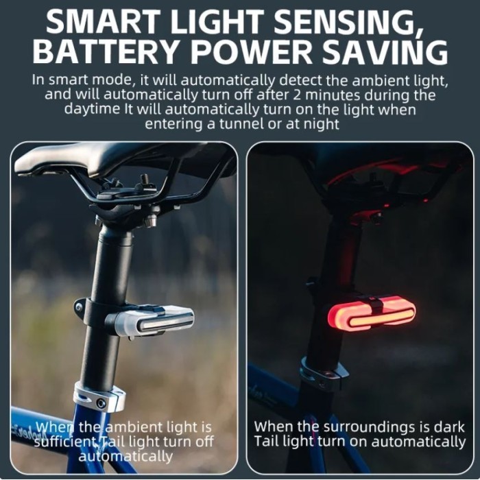 Rockbros Rx01 Lampu Sein Sepeda Brake Sensor Usb Wireless Waterproof