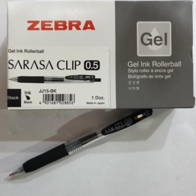 

Pulpen Ballpoint pen Zebra Sarasa Clip Gel 0,5 Hitam harga satu lusin