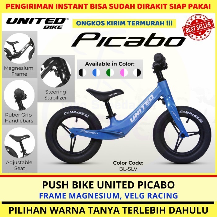 Push Bike United Picabo Magnesium Balance Bike Sepeda Keseimbangan