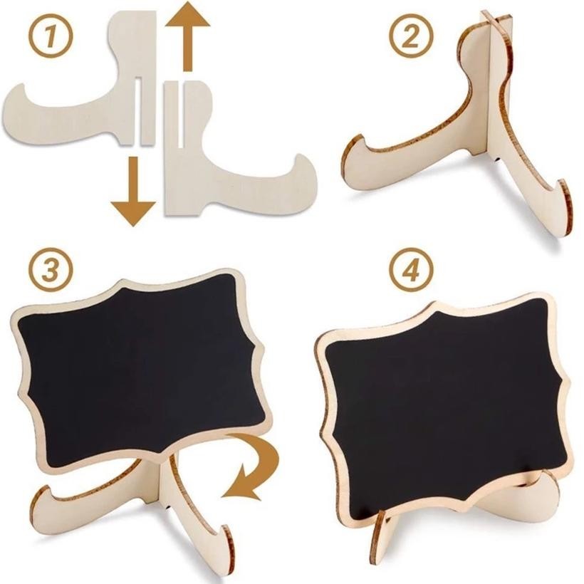 

ed-7 SET 10PCS Papan Tulis Kapur Kecil / Mini Chalkboard / Papan Kapur Menu Cafe / Papan RESERVED Premium