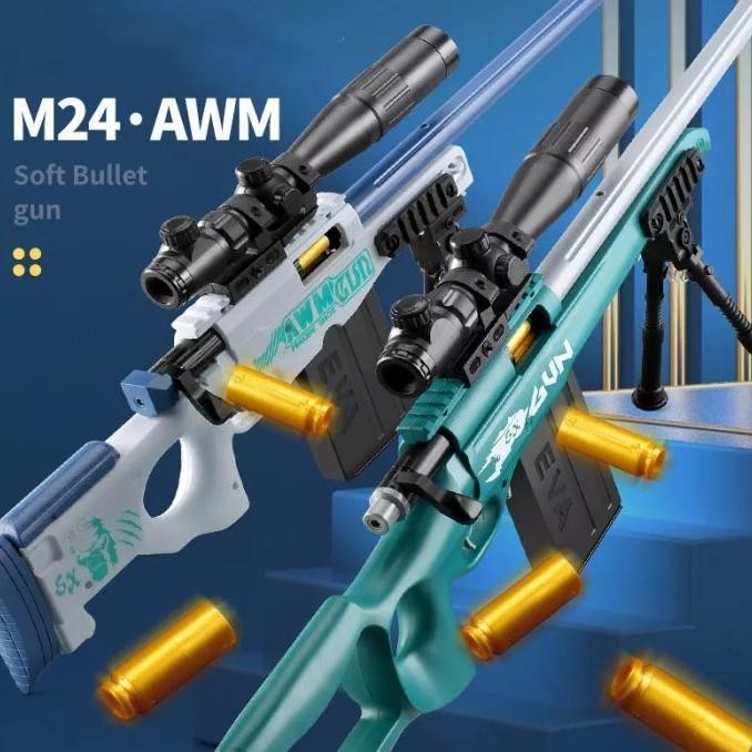 BIG SALE SENJATA MAINAN TOY GUN SNIPER MAINAN GUN AWP/702/M24 DART BLASTER 