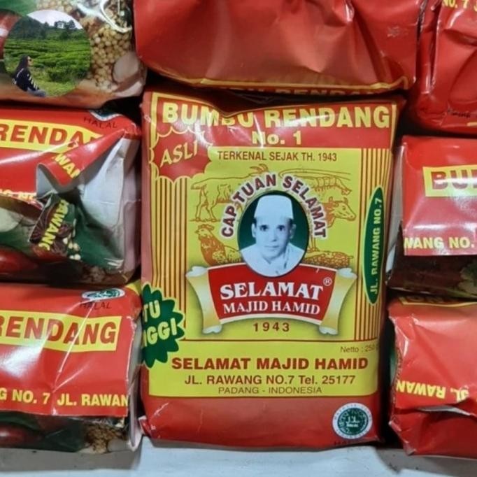 

len Bumbu Pemasak Rendang Padang Asli Racikan Khusus H Selamat Majid Hamid 250gram