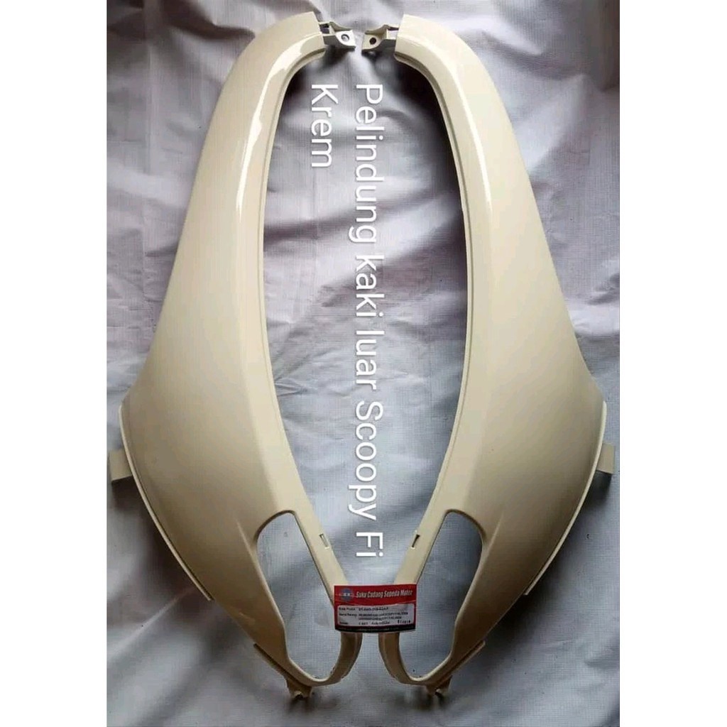 [OJOL] WIN - Legshield Luar Scoopy FI Krem/2013-2016 Cream (Sayap Luar)