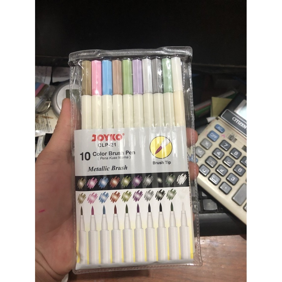 

Brush pen metalic 10warna clp 21 joyko