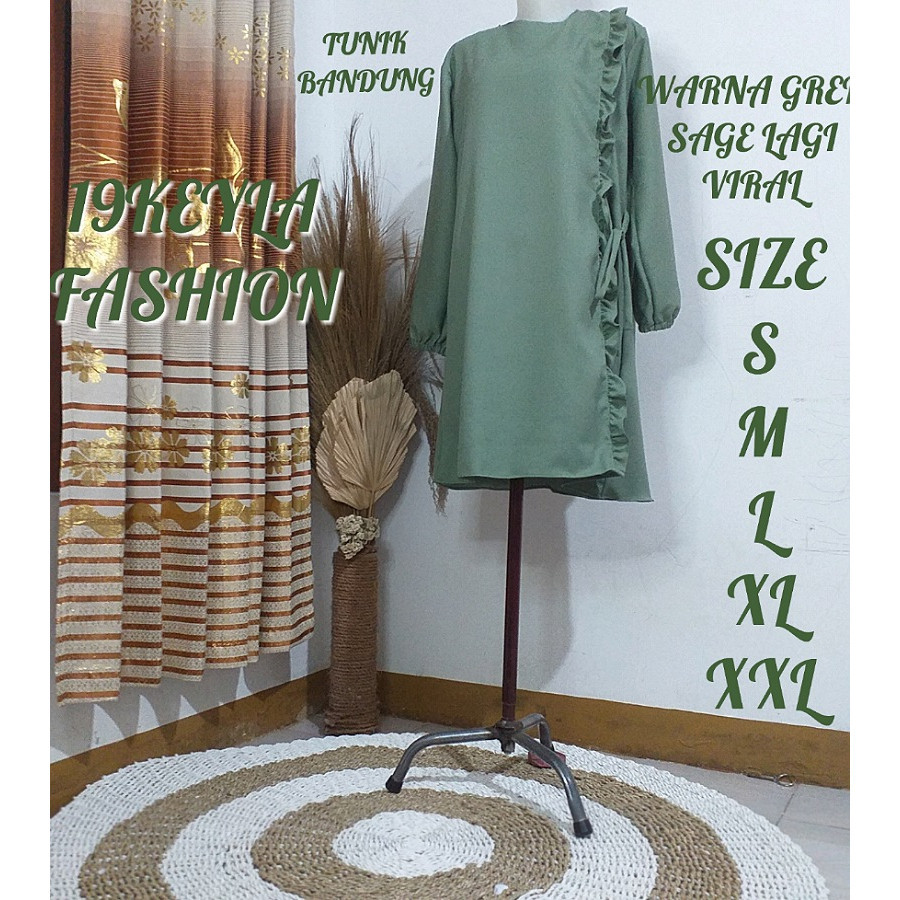 Atasn Muslimah Menutup Pantat Bsju Tonik Lebaran 2024 Long Tunik Fashion Wanita Dewasa Tumik Mus Ris