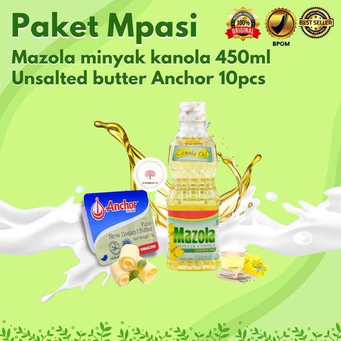 Paket Mpasi Bayi 6 Bulan Unsalted Butter Anchor Mazola Canola Oil